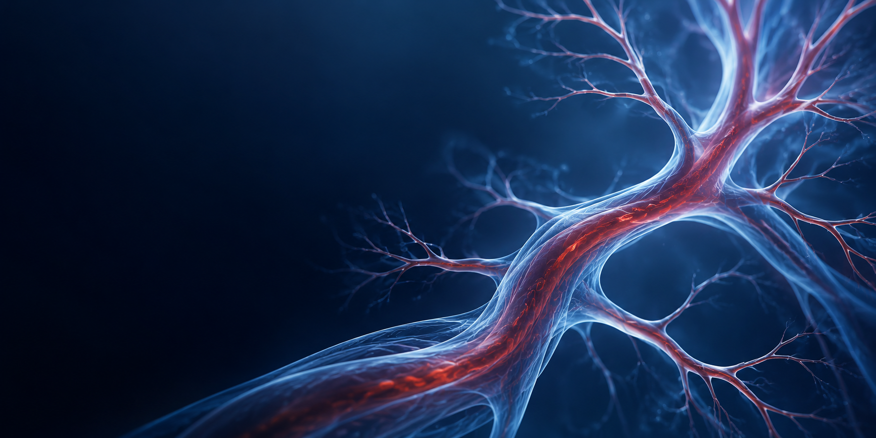 Abstract medical visualization of branching blood vessels